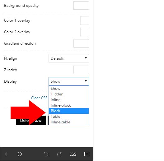 Display Block Setting