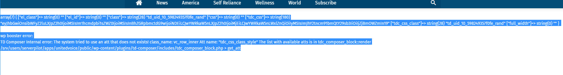 Error on Front End